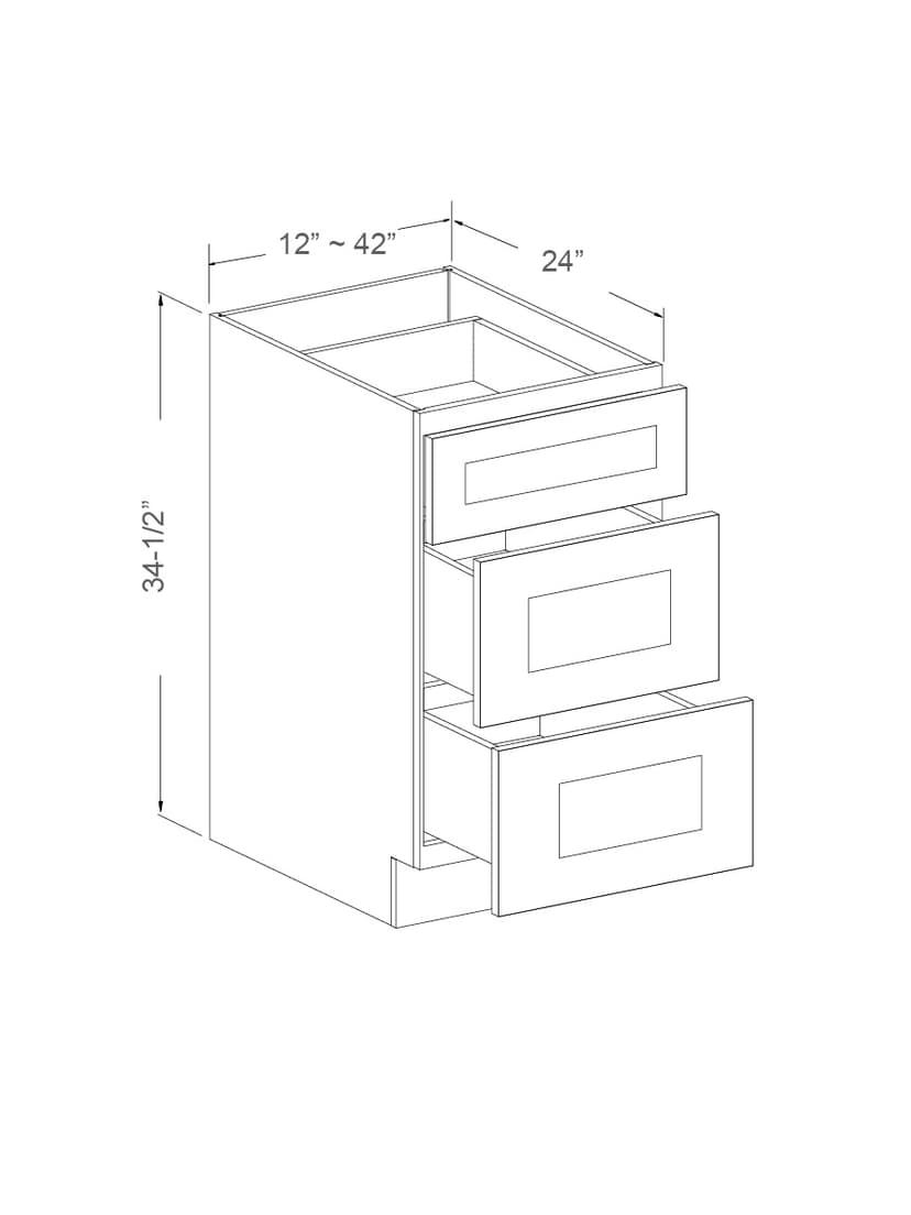 3 drawers